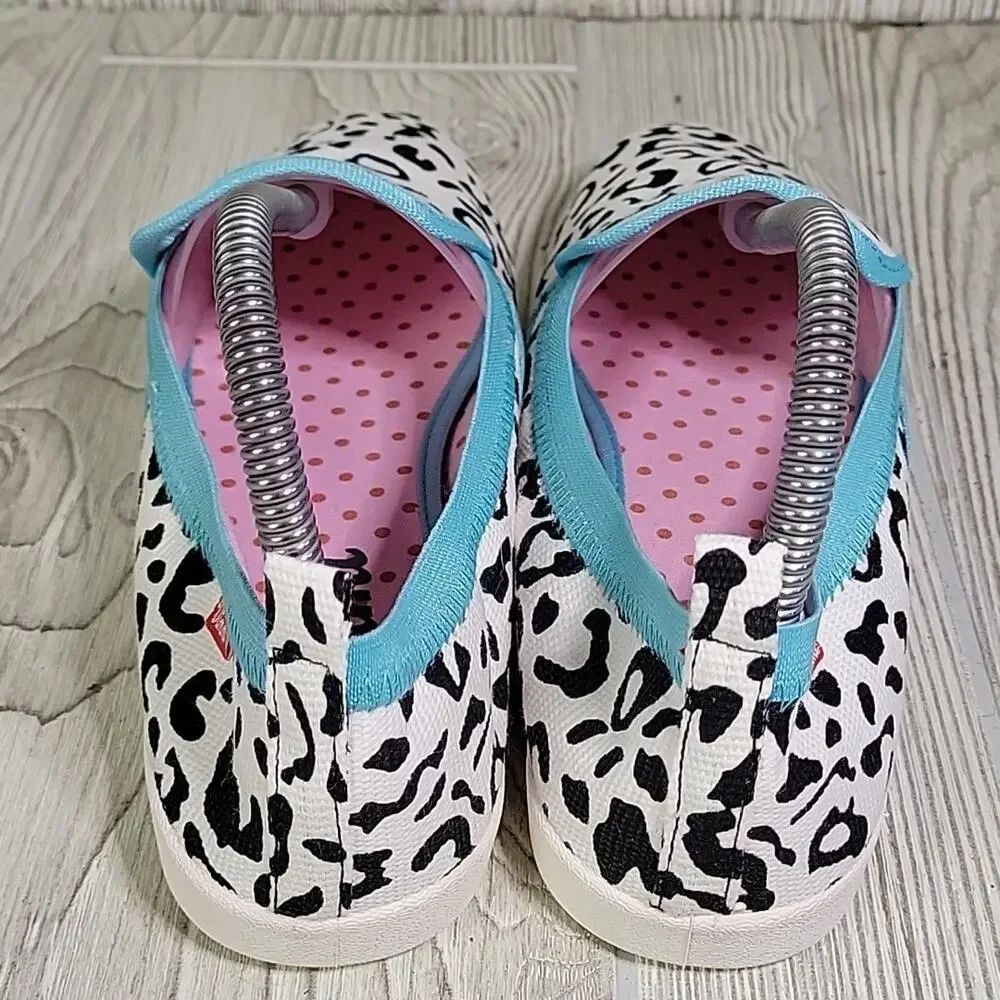 Dimmi Push Black and White Animal Print Slip On Shoes Womens Size 9 New In Box